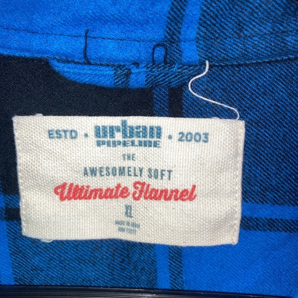URBAN PIPELINE Skater Wear Awesomely Soft Ultimate Flannel Size Youth XL - Picture 2 of 4